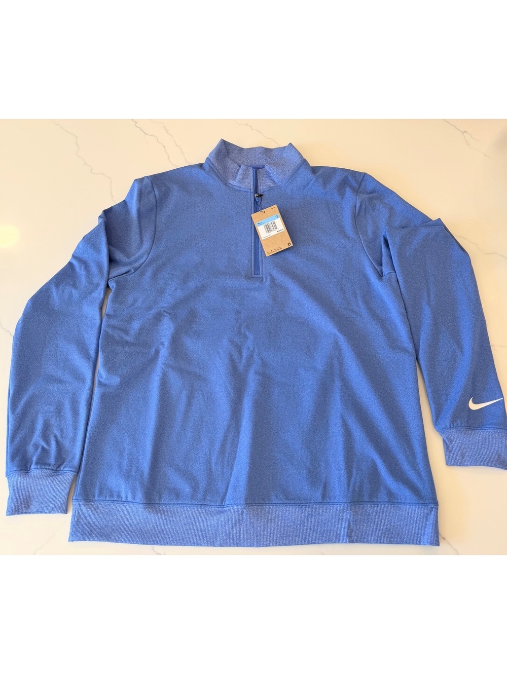 NEW $120 Nike Tour Dri-Fit Golf Performance 1/4 Zip Pullover Blue Size Medium